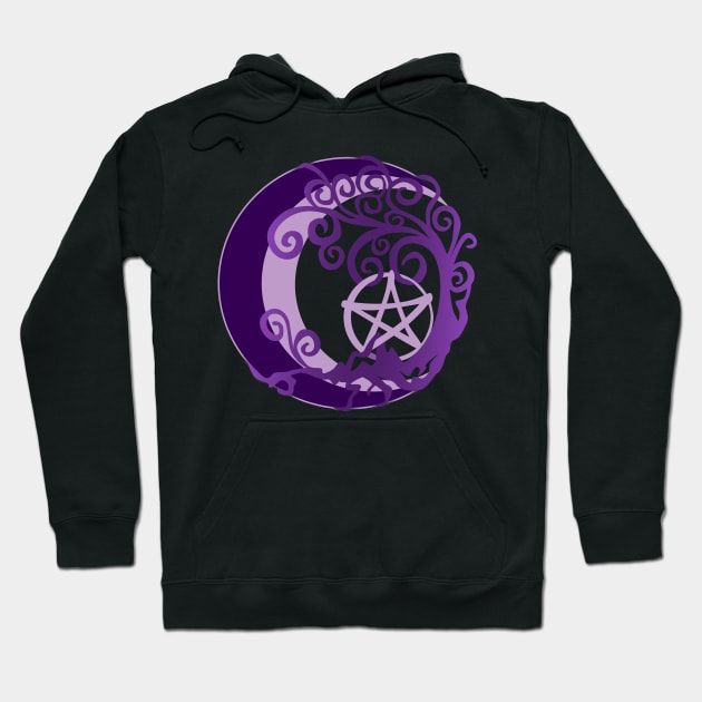 Wiccan Pagan Witch Tree of Life, As Above, So Below Art pentacle Hoodie by BeesEz